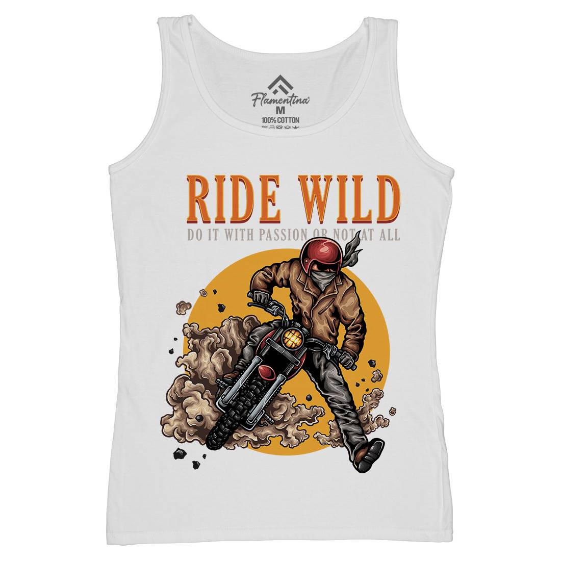 Ride Wild Womens Organic Tank Top Vest Motorcycles A460