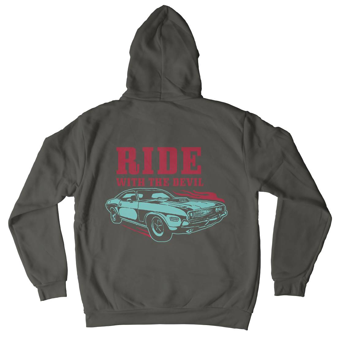 Ride With Devil Kids Crew Neck Hoodie Cars A461