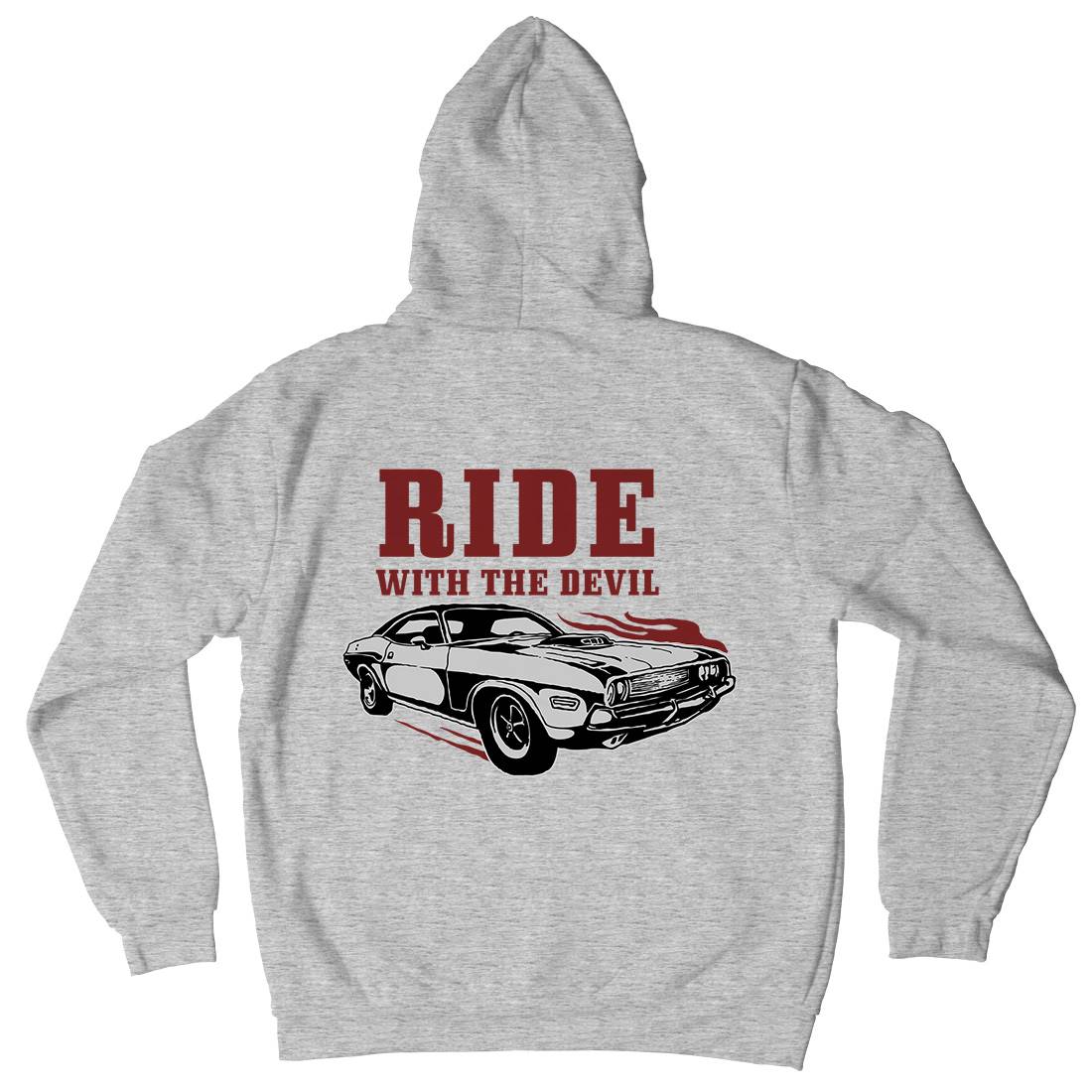 Ride With Devil Mens Hoodie With Pocket Cars A461