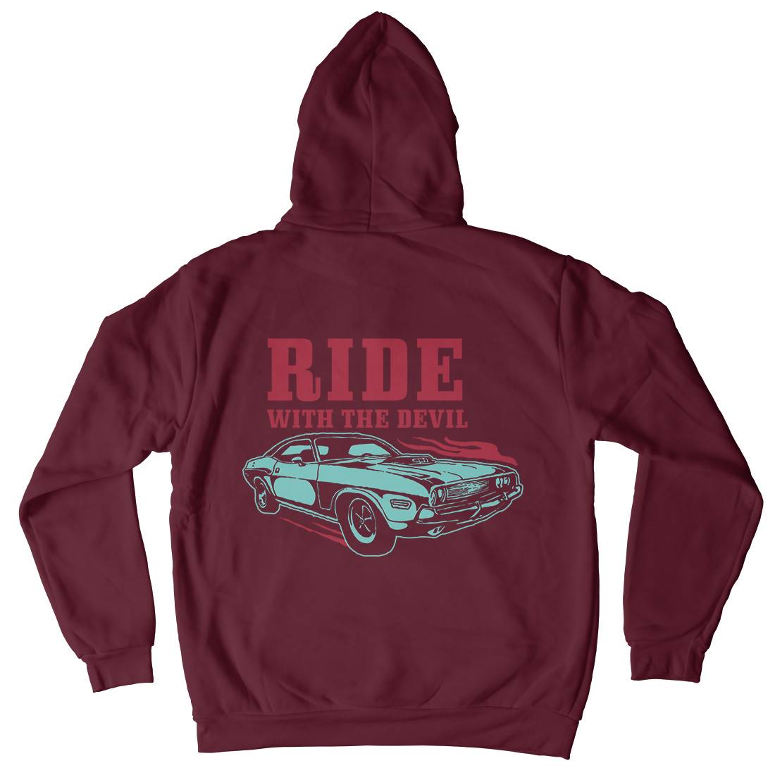 Ride With Devil Mens Hoodie With Pocket Cars A461