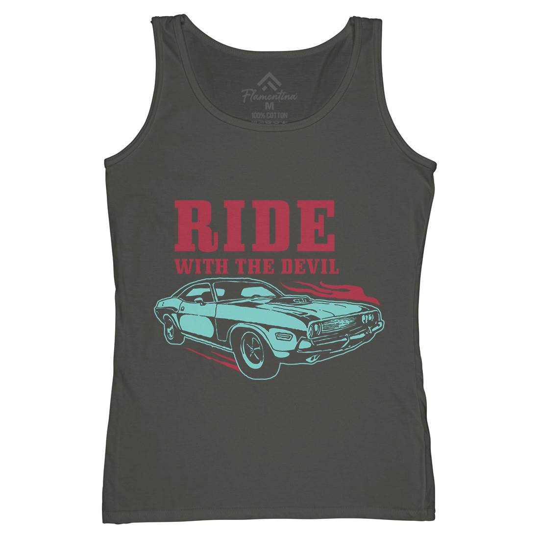 Ride With Devil Womens Organic Tank Top Vest Cars A461