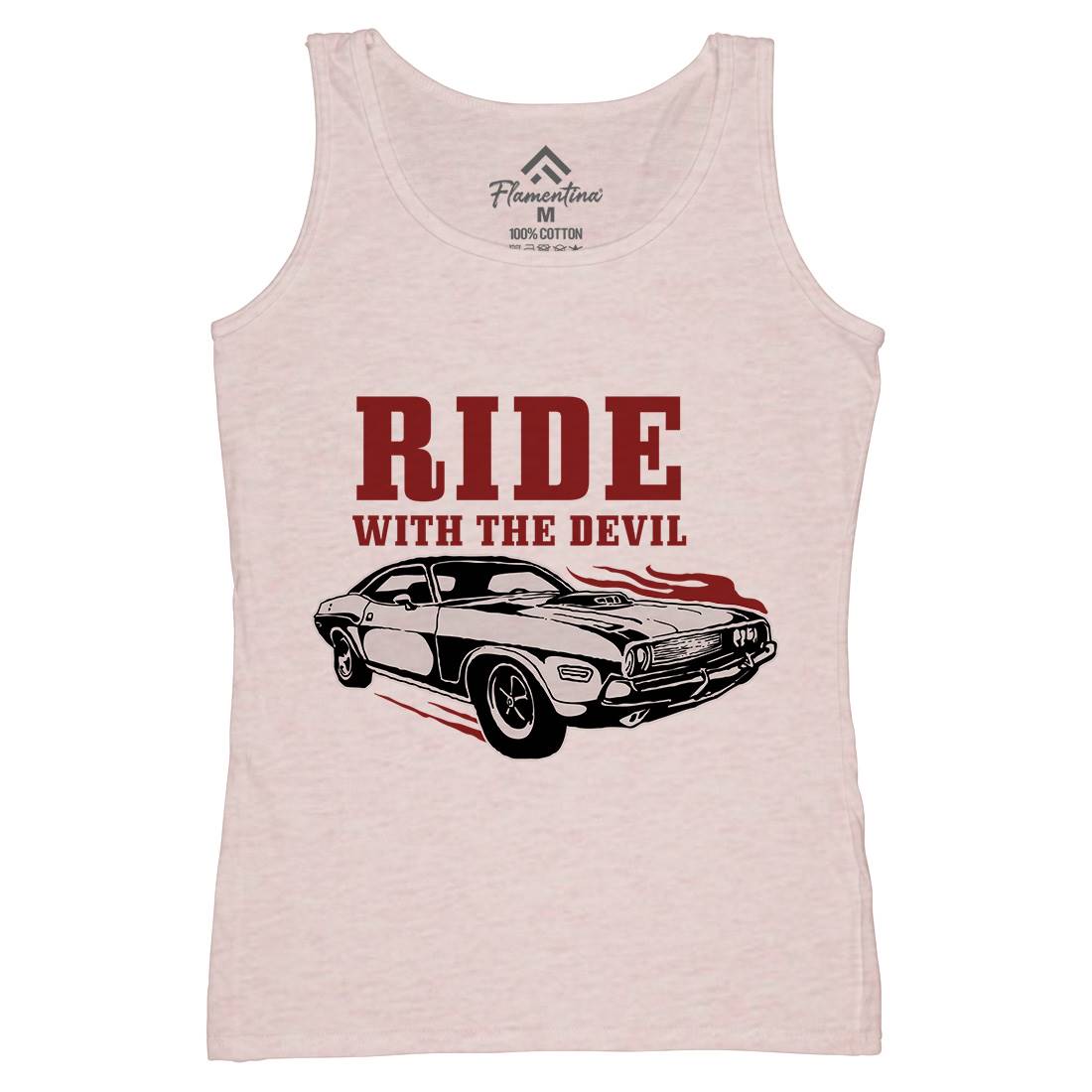 Ride With Devil Womens Organic Tank Top Vest Cars A461