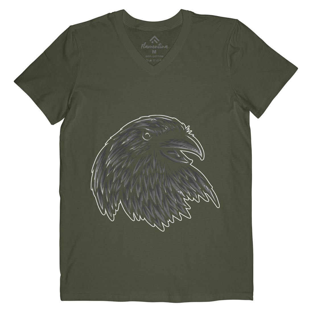 Rise Of The Raven Mens Organic V-Neck T-Shirt Horror A462
