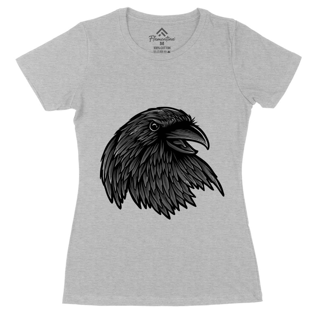Rise Of The Raven Womens Organic Crew Neck T-Shirt Horror A462