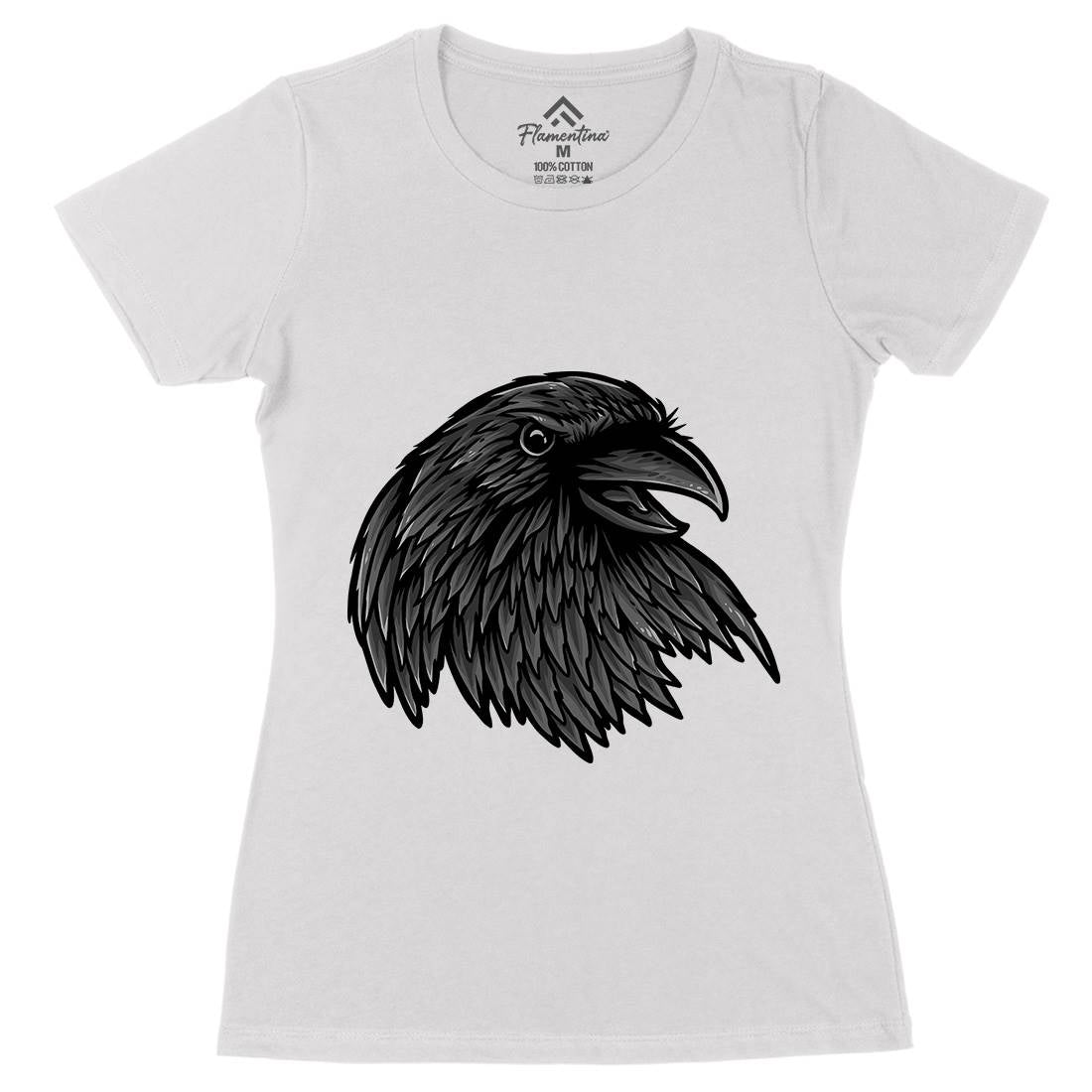 Rise Of The Raven Womens Organic Crew Neck T-Shirt Horror A462