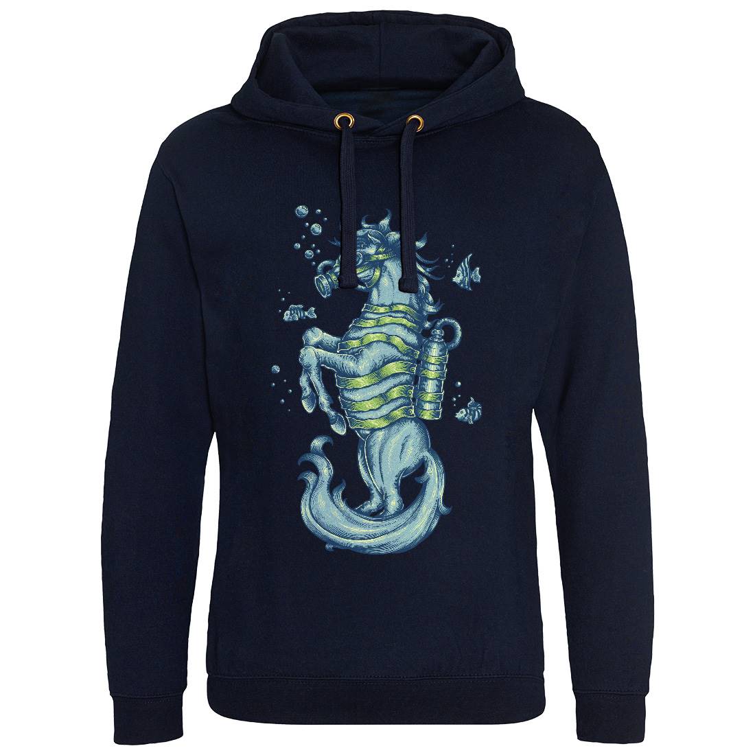 Sea Horse Mens Hoodie Without Pocket Navy A463