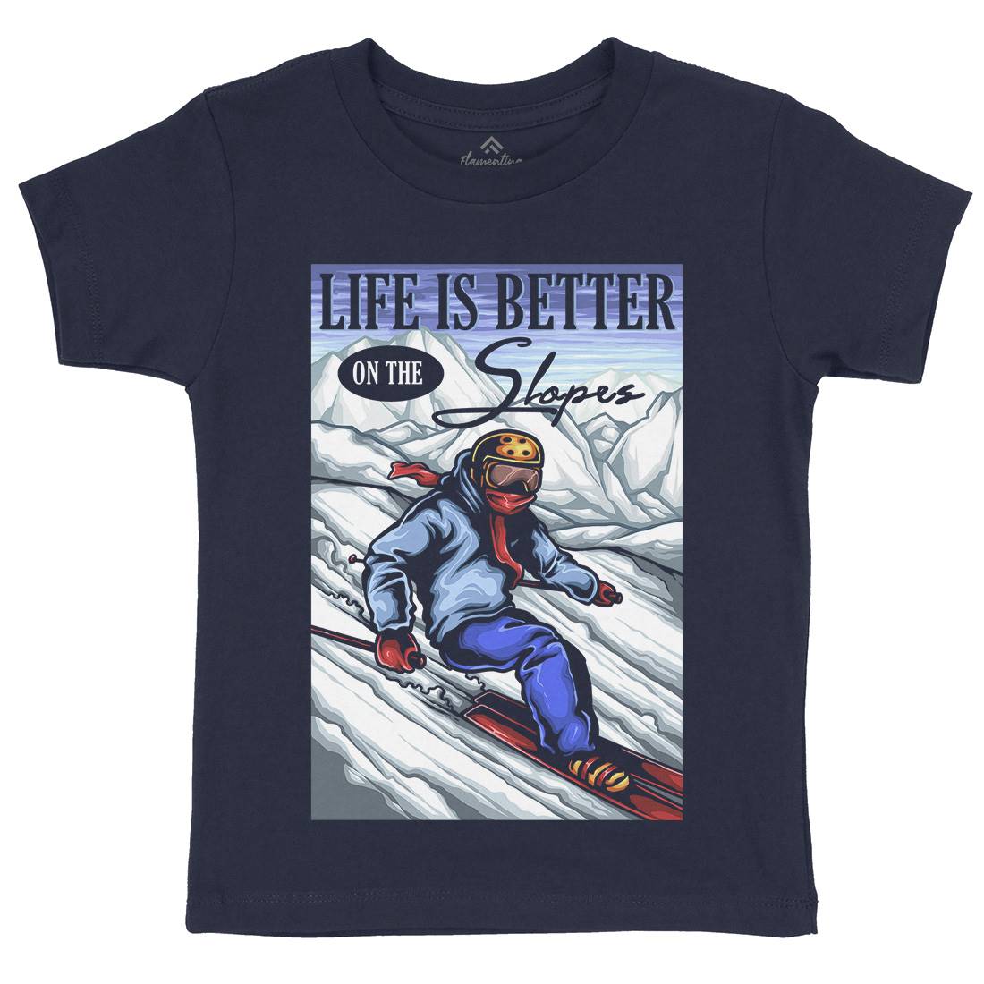 Ski Life Kids Crew Neck T-Shirt Sport A464
