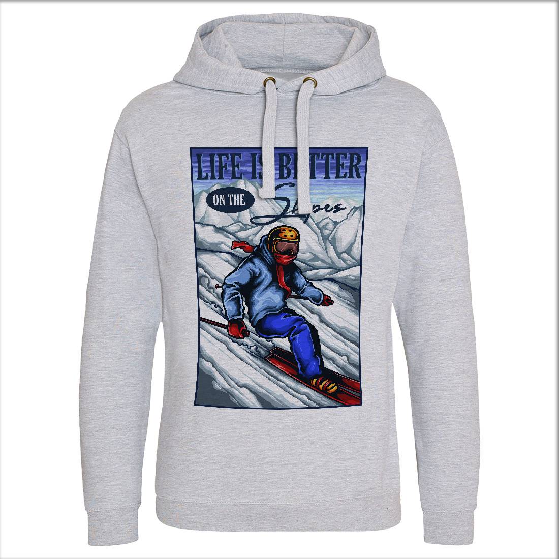 Ski Life Mens Hoodie Without Pocket Sport A464