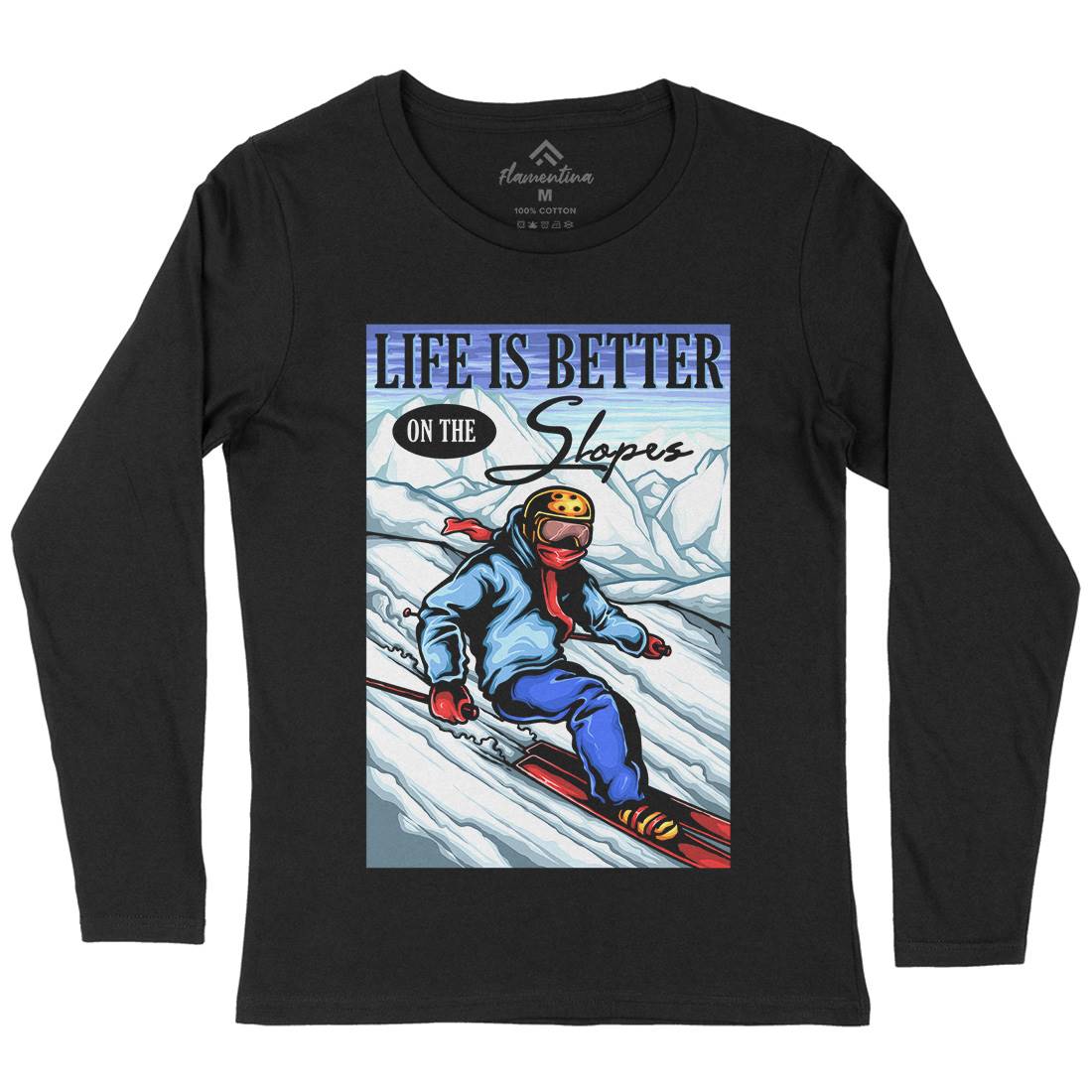 Ski Life Womens Long Sleeve T-Shirt Sport A464