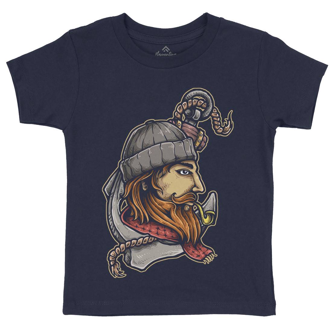 Skipper Kids Crew Neck T-Shirt Navy A465