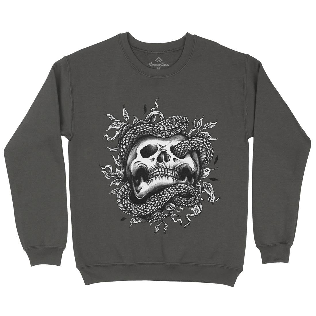 Skull Snake Mens Crew Neck Sweatshirt Navy A467
