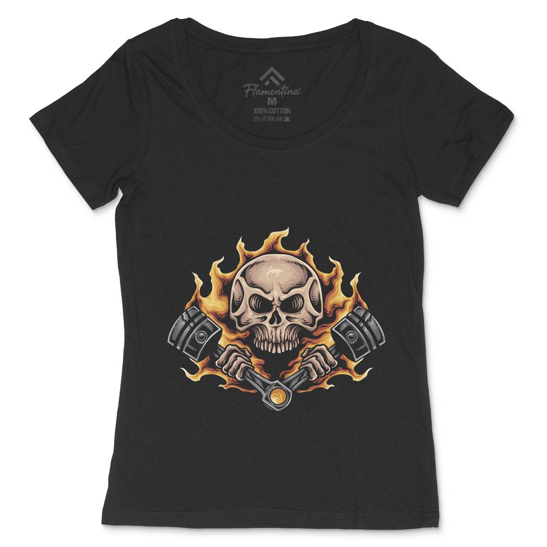 Speed Demon Womens Scoop Neck T-Shirt Motorcycles A468