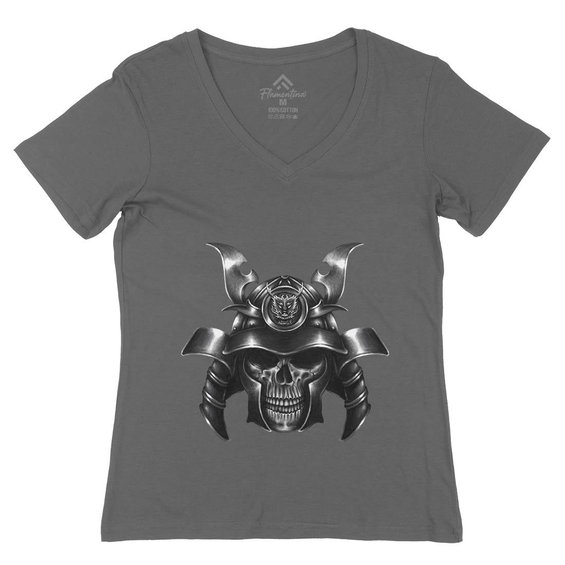 Spirit Of Ronin Womens Organic V-Neck T-Shirt Warriors A469