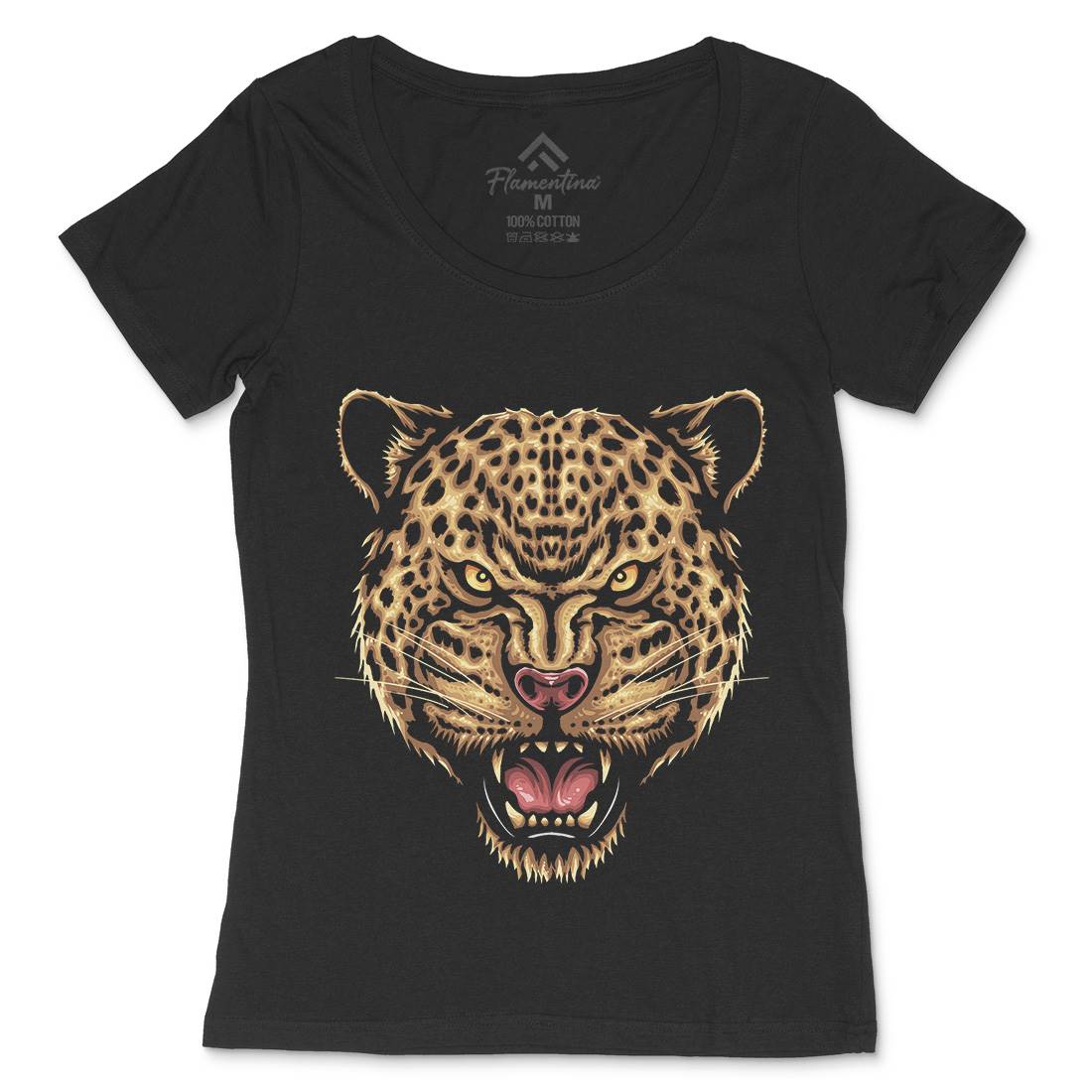 Strength And Focus Womens Scoop Neck T-Shirt Animals A470