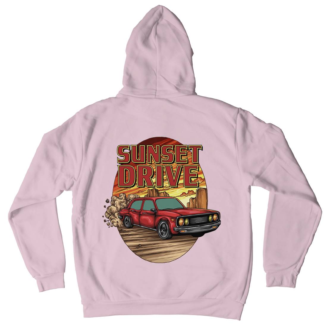 Sunset Drive Kids Crew Neck Hoodie Cars A472