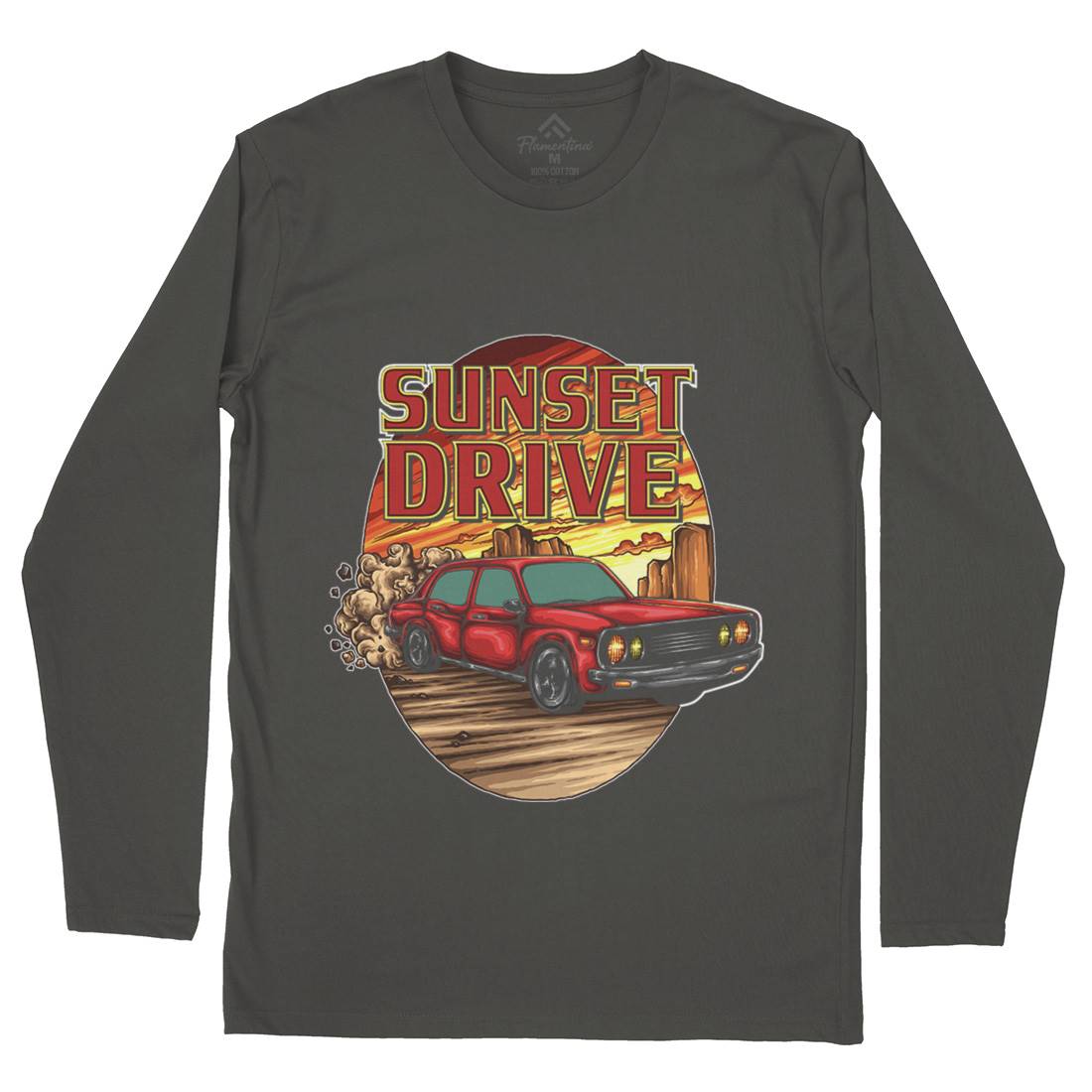 Sunset Drive Mens Long Sleeve T-Shirt Cars A472