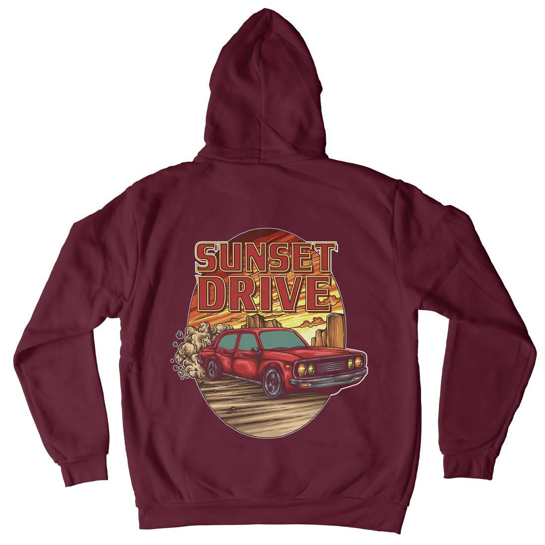 Sunset Drive Kids Crew Neck Hoodie Cars A472
