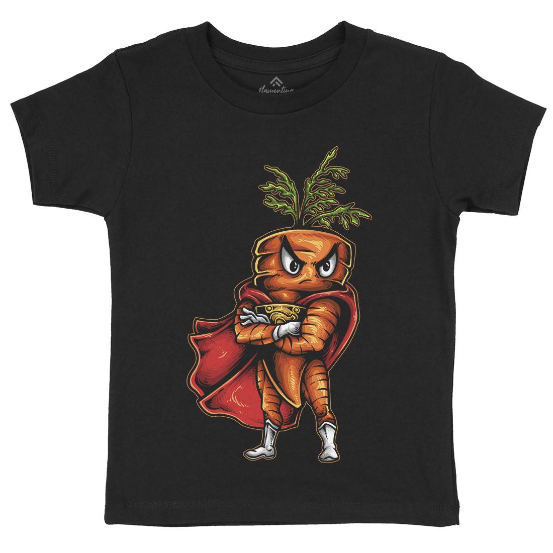 Super Carrot Kids Organic Crew Neck T-Shirt Food A473