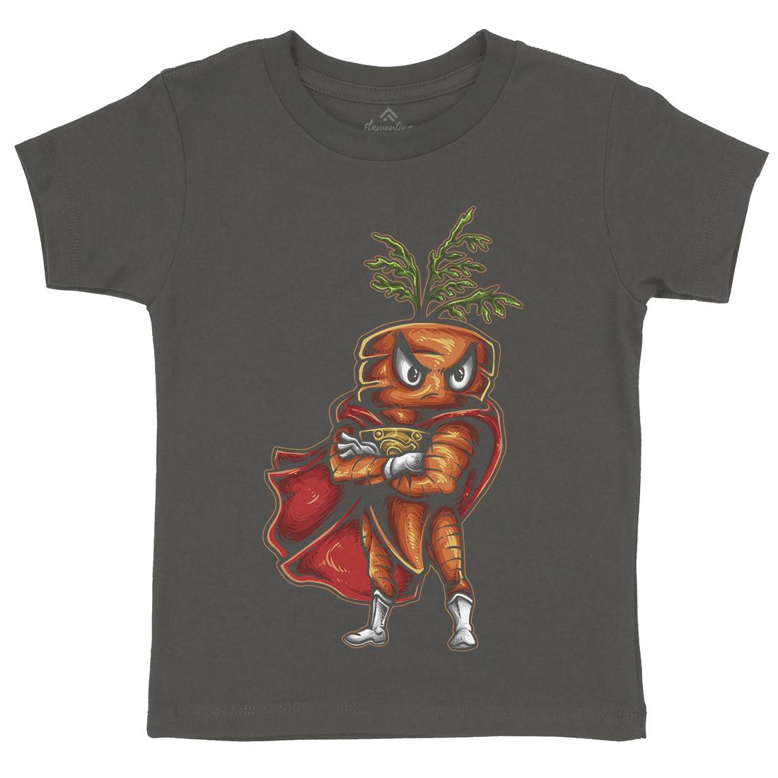 Super Carrot Kids Organic Crew Neck T-Shirt Food A473