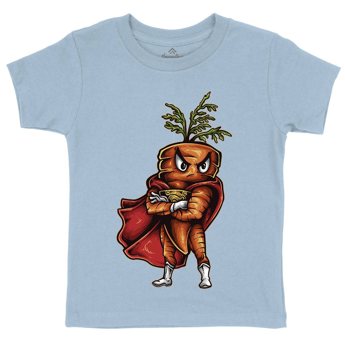 Super Carrot Kids Crew Neck T-Shirt Food A473