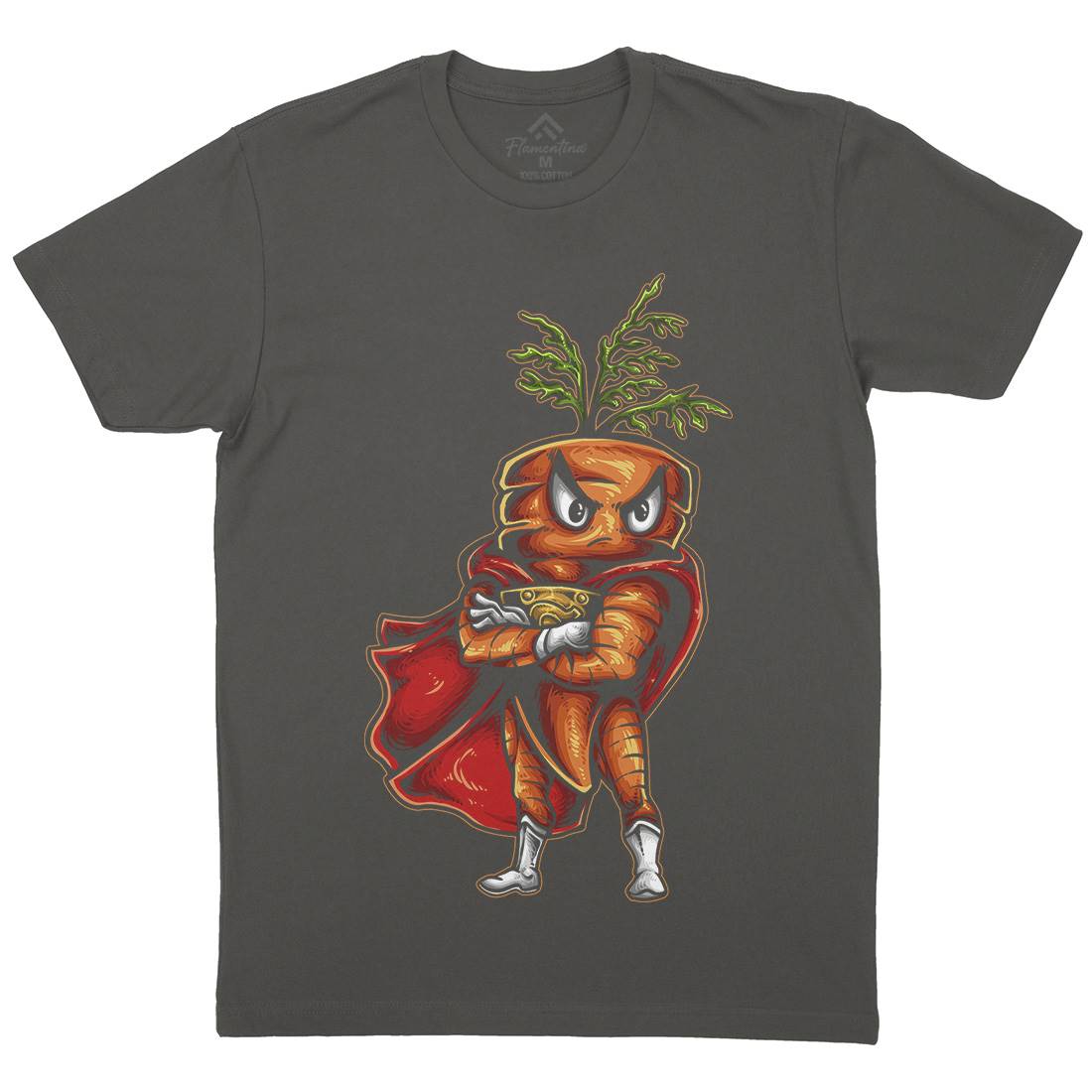 Super Carrot Mens Crew Neck T-Shirt Food A473