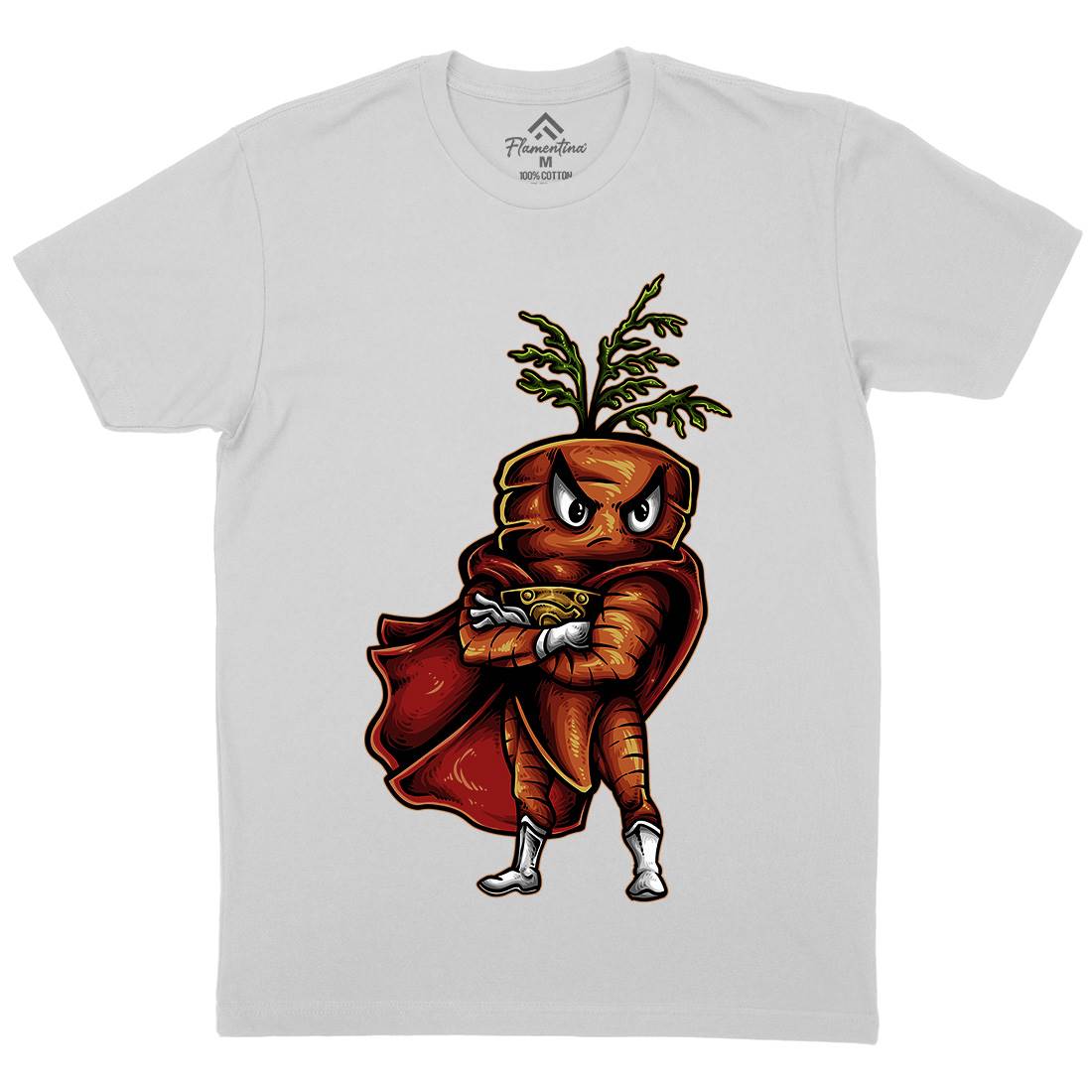 Super Carrot Mens Crew Neck T-Shirt Food A473