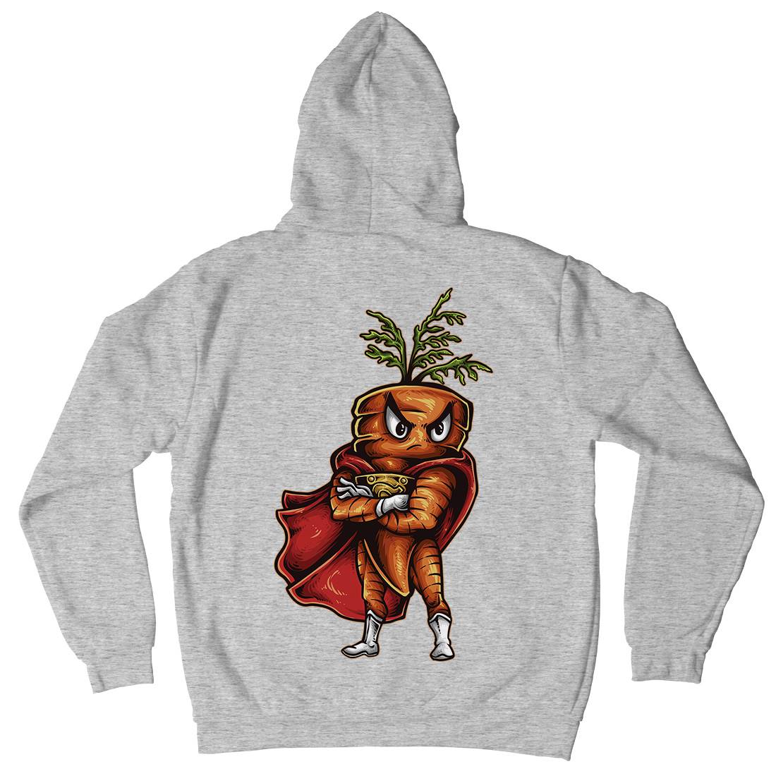 Super Carrot Mens Hoodie With Pocket Food A473