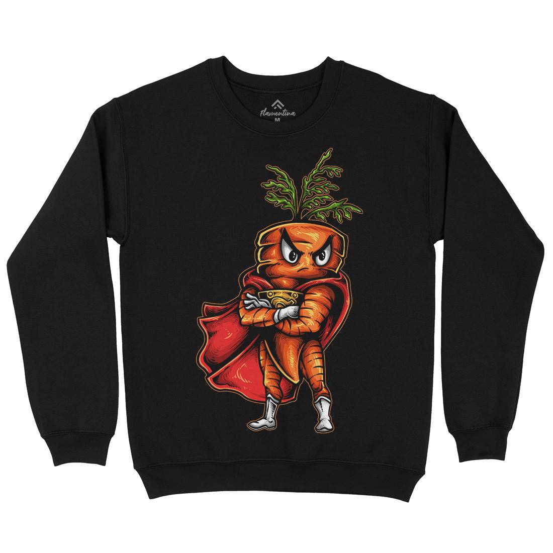 Super Carrot Mens Crew Neck Sweatshirt Food A473
