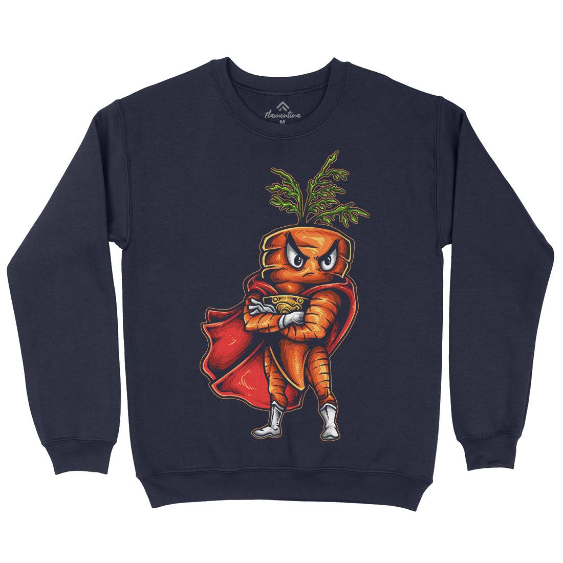 Super Carrot Mens Crew Neck Sweatshirt Food A473