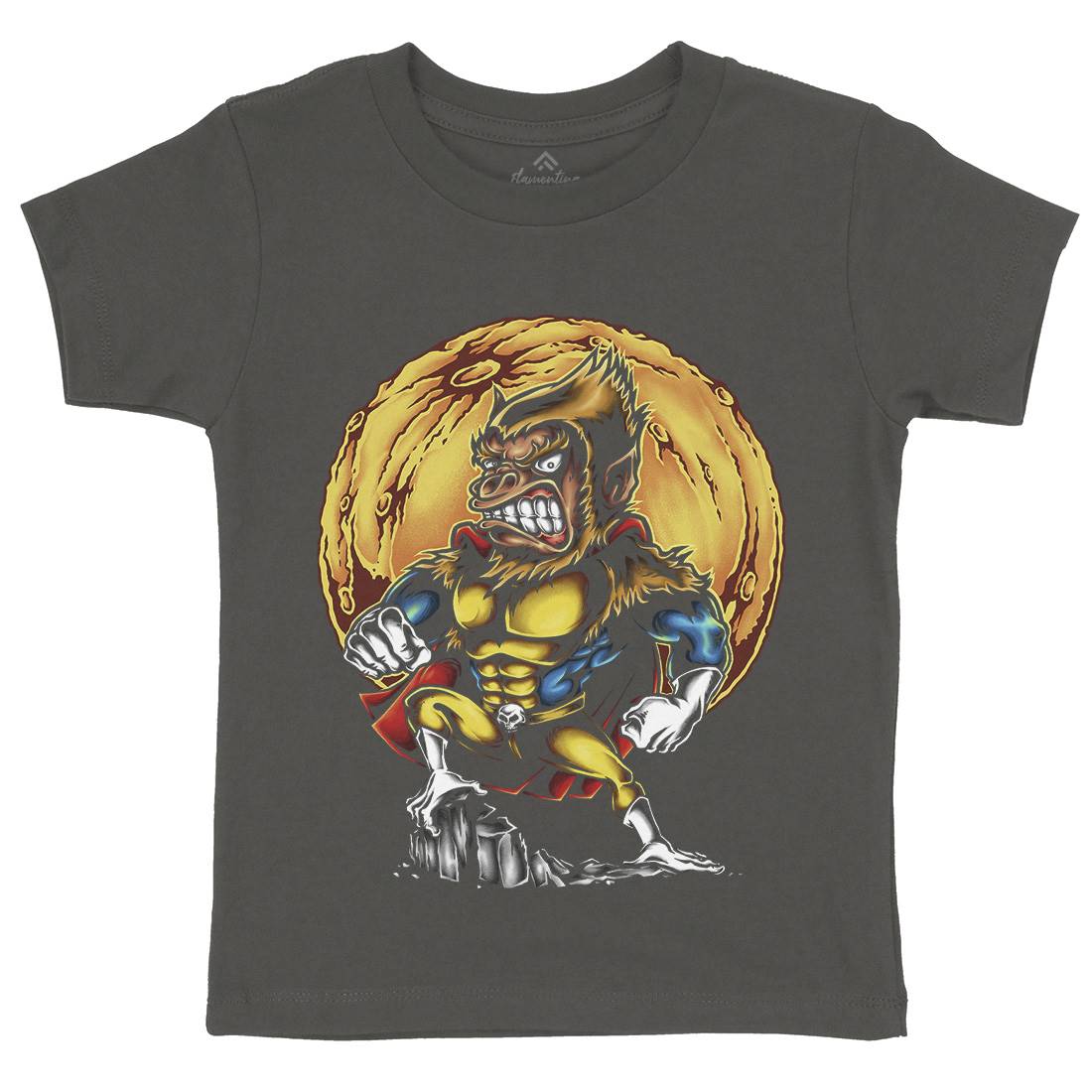 Super Monkey Kids Crew Neck T-Shirt Animals A475