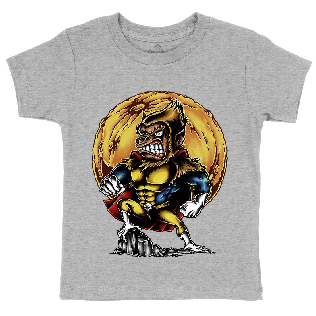 Super Monkey Kids Crew Neck T-Shirt Animals A475