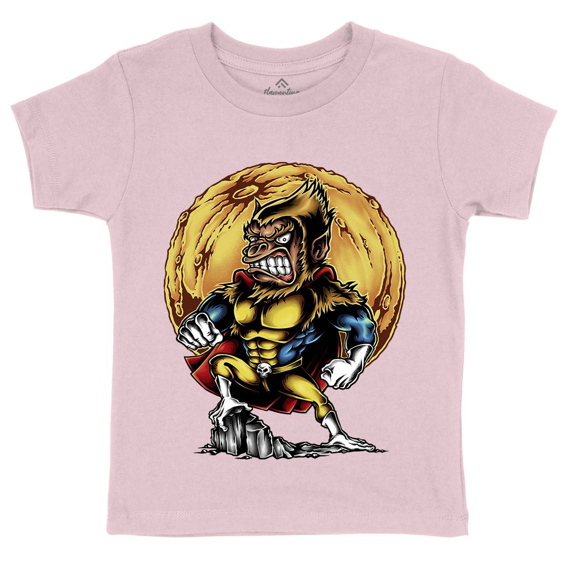 Super Monkey Kids Organic Crew Neck T-Shirt Animals A475