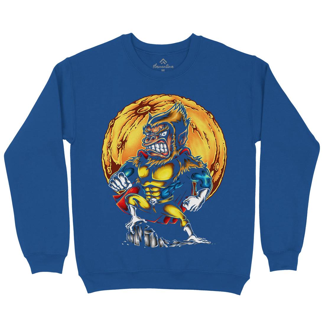 Super Monkey Mens Crew Neck Sweatshirt Animals A475