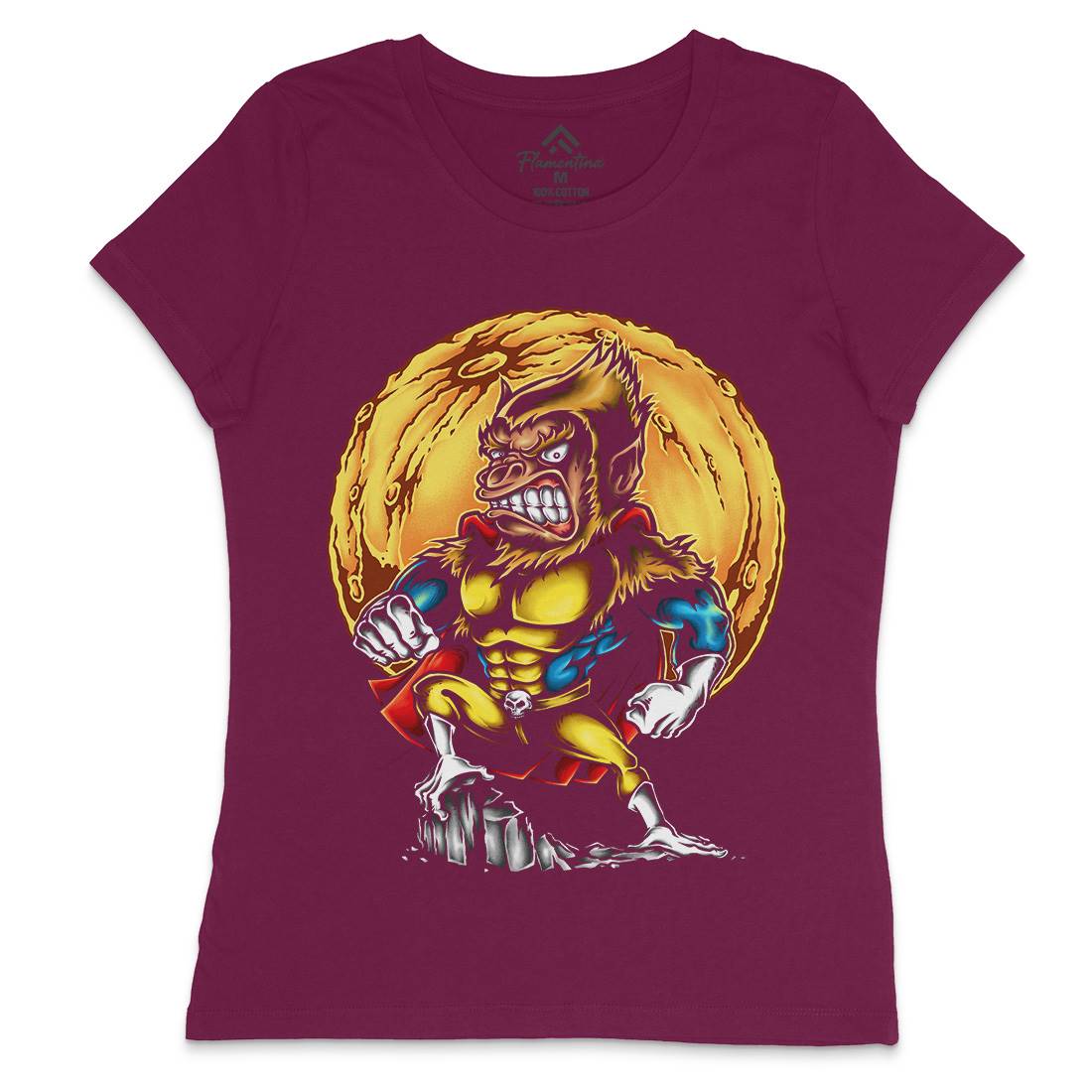 Super Monkey Womens Crew Neck T-Shirt Animals A475