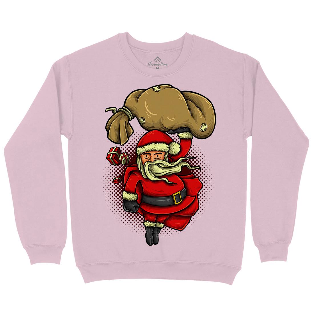 Super Santa Kids Crew Neck Sweatshirt Christmas A476