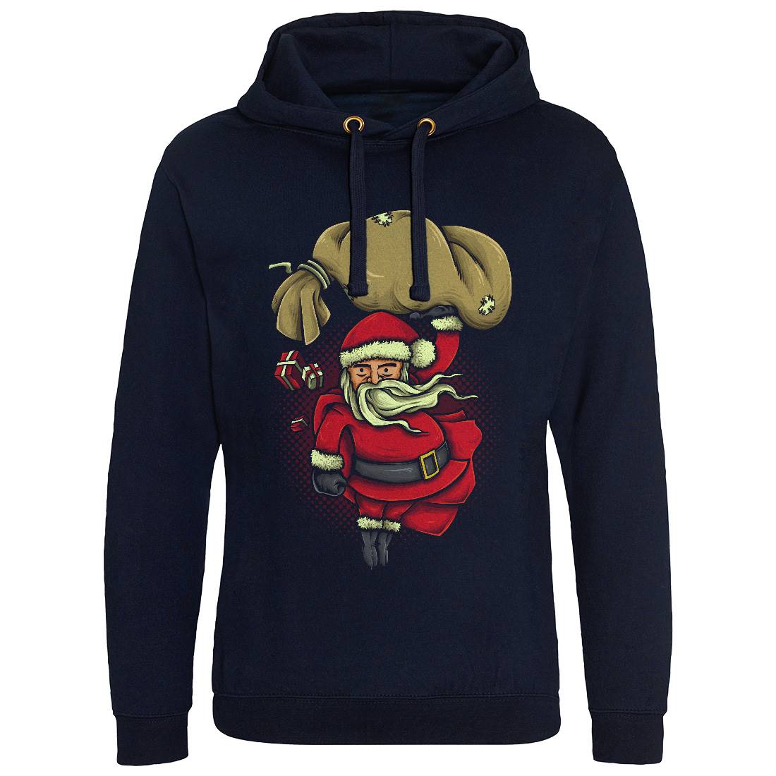 Super Santa Mens Hoodie Without Pocket Christmas A476