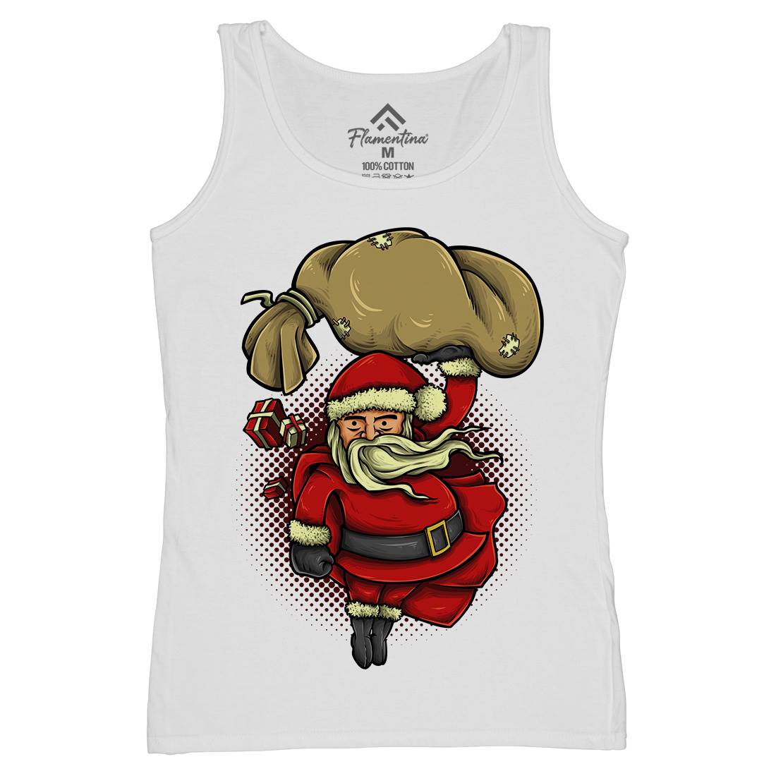Super Santa Womens Organic Tank Top Vest Christmas A476