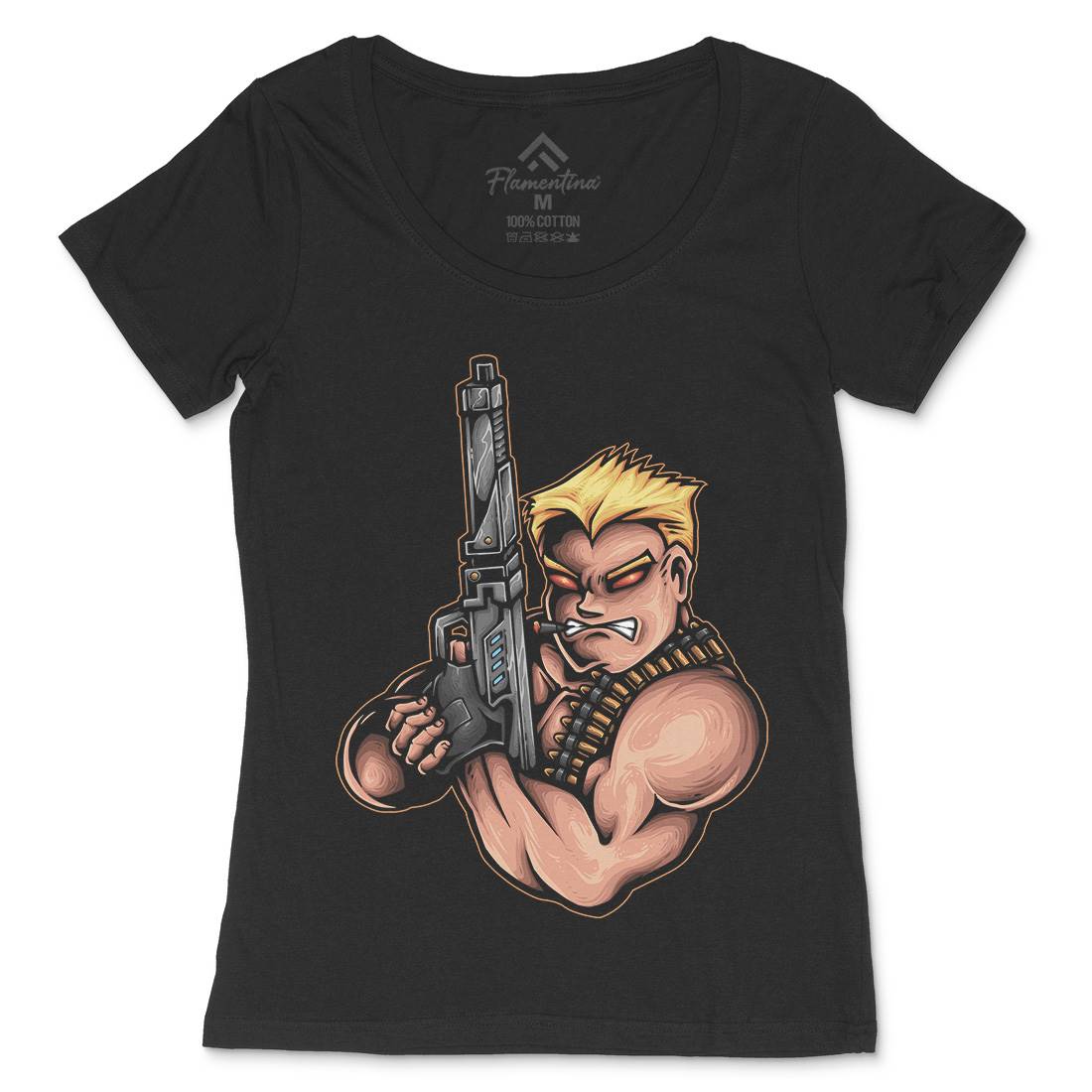 Super Soldier Womens Scoop Neck T-Shirt Army A477