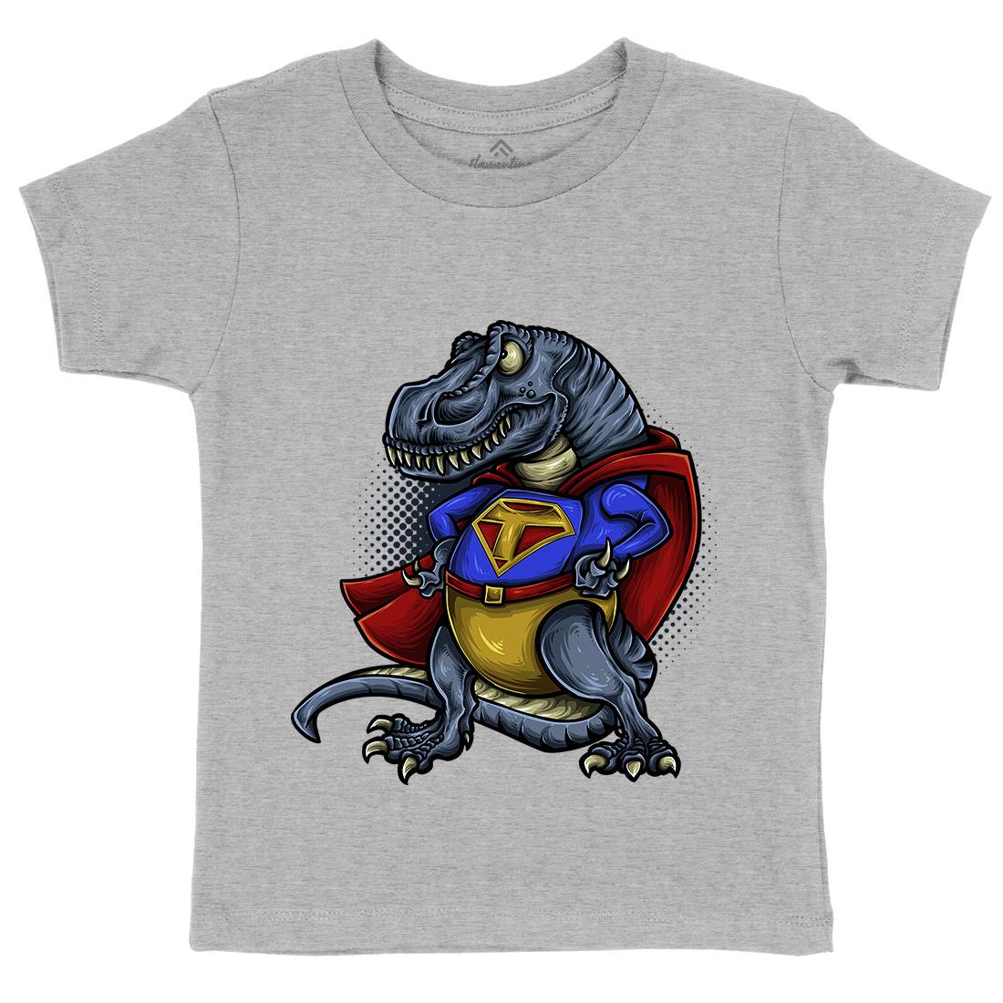 Super T-Rex Kids Crew Neck T-Shirt Animals A478