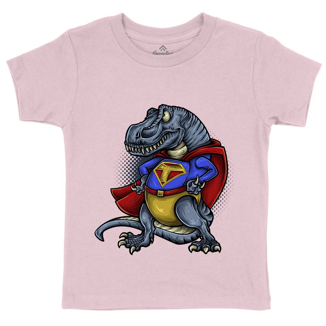 Super T-Rex Kids Crew Neck T-Shirt Animals A478