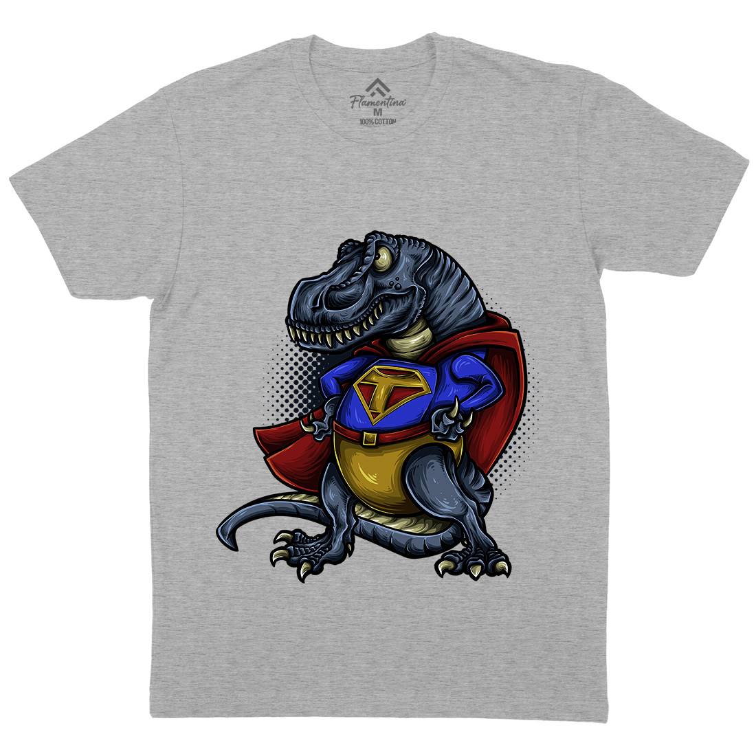 Super T-Rex Mens Crew Neck T-Shirt Animals A478