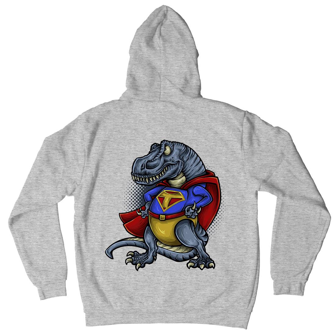 Super T-Rex Mens Hoodie With Pocket Animals A478