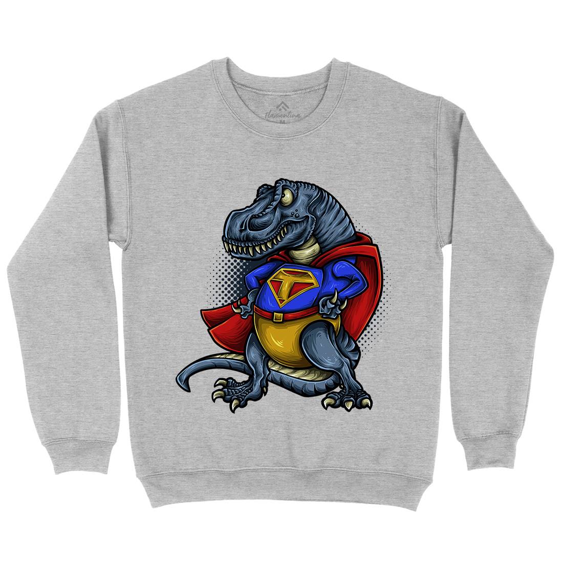 Super T-Rex Mens Crew Neck Sweatshirt Animals A478
