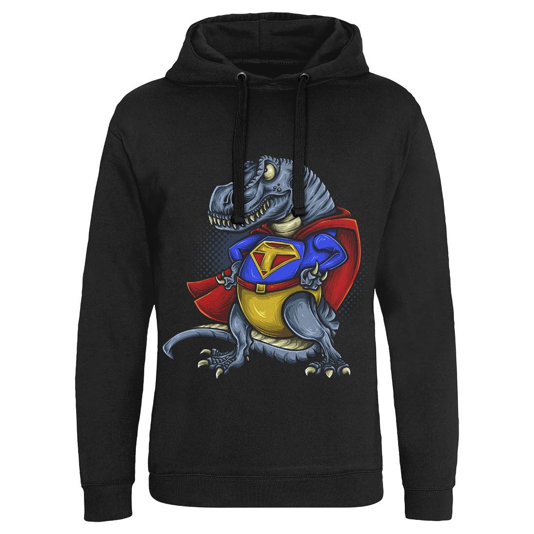 Super T-Rex Mens Hoodie Without Pocket Animals A478