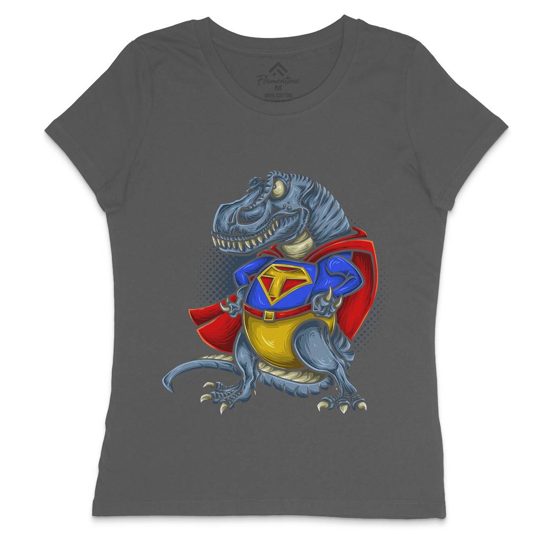 Super T-Rex Womens Crew Neck T-Shirt Animals A478