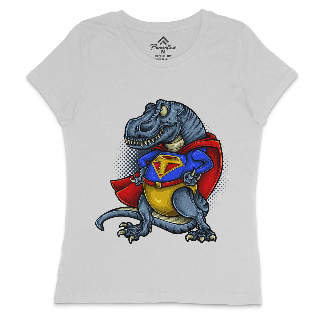 Super T-Rex Womens Crew Neck T-Shirt Animals A478