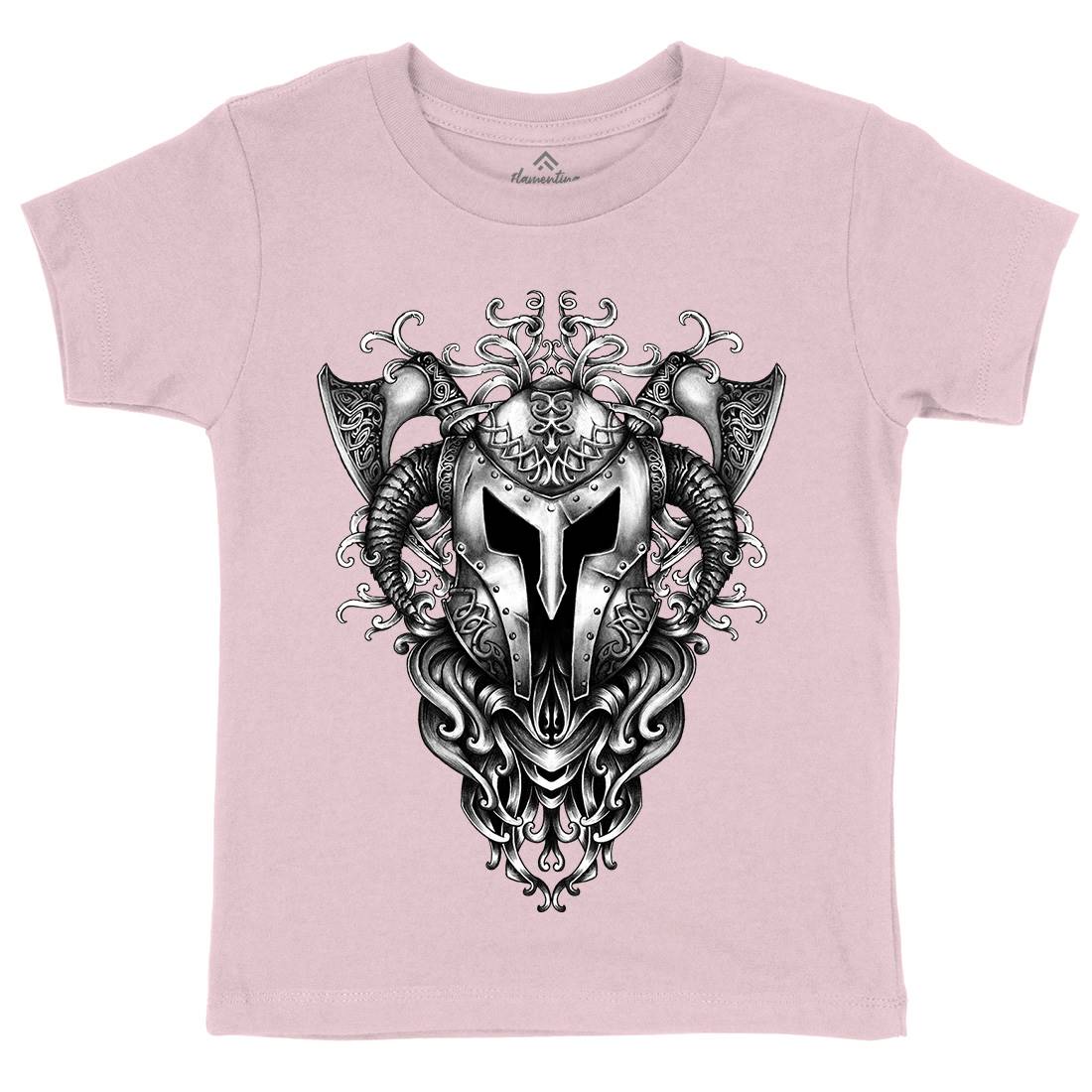 Armor Of Viking Kids Organic Crew Neck T-Shirt Warriors A479