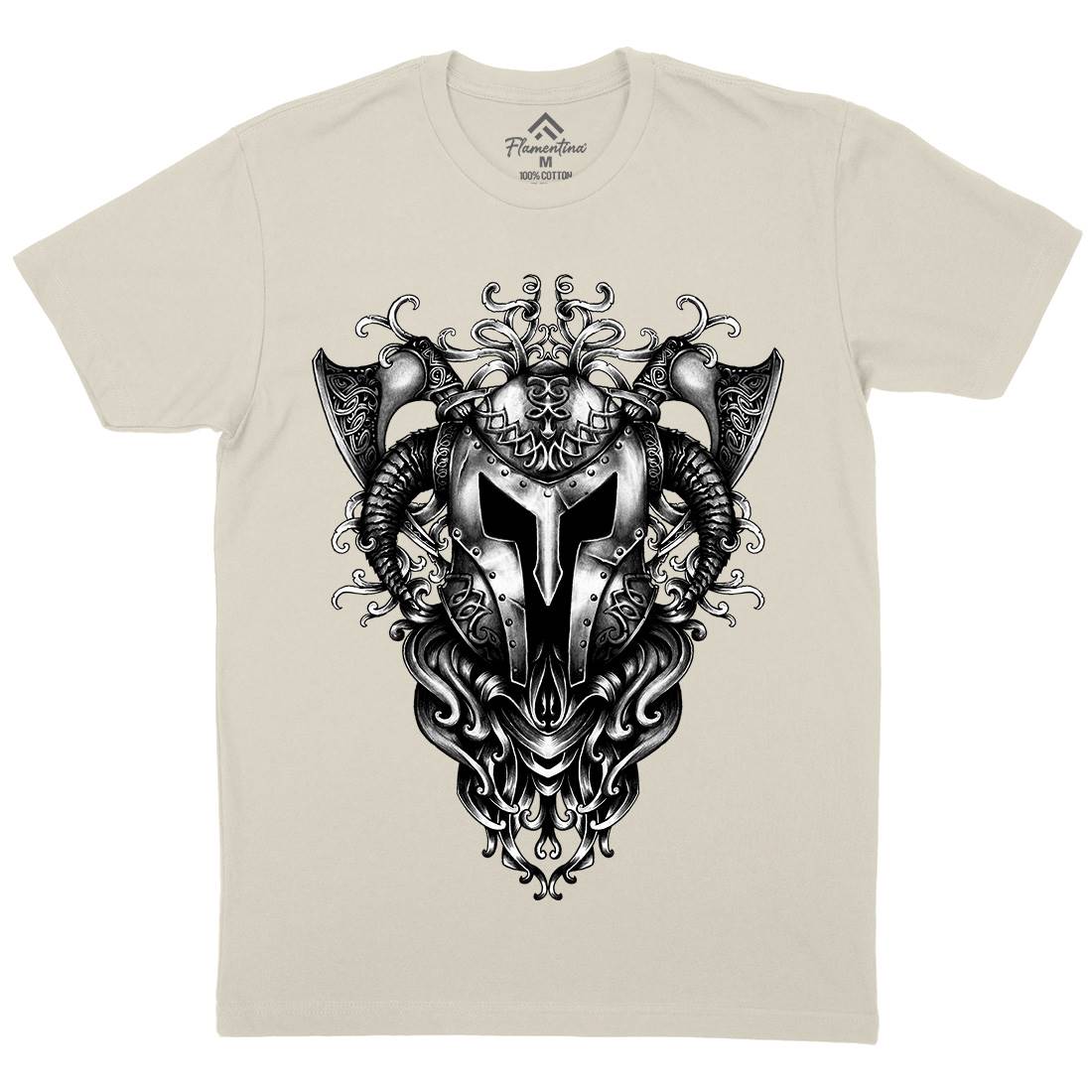 Armor Of Viking Mens Organic Crew Neck T-Shirt Warriors A479