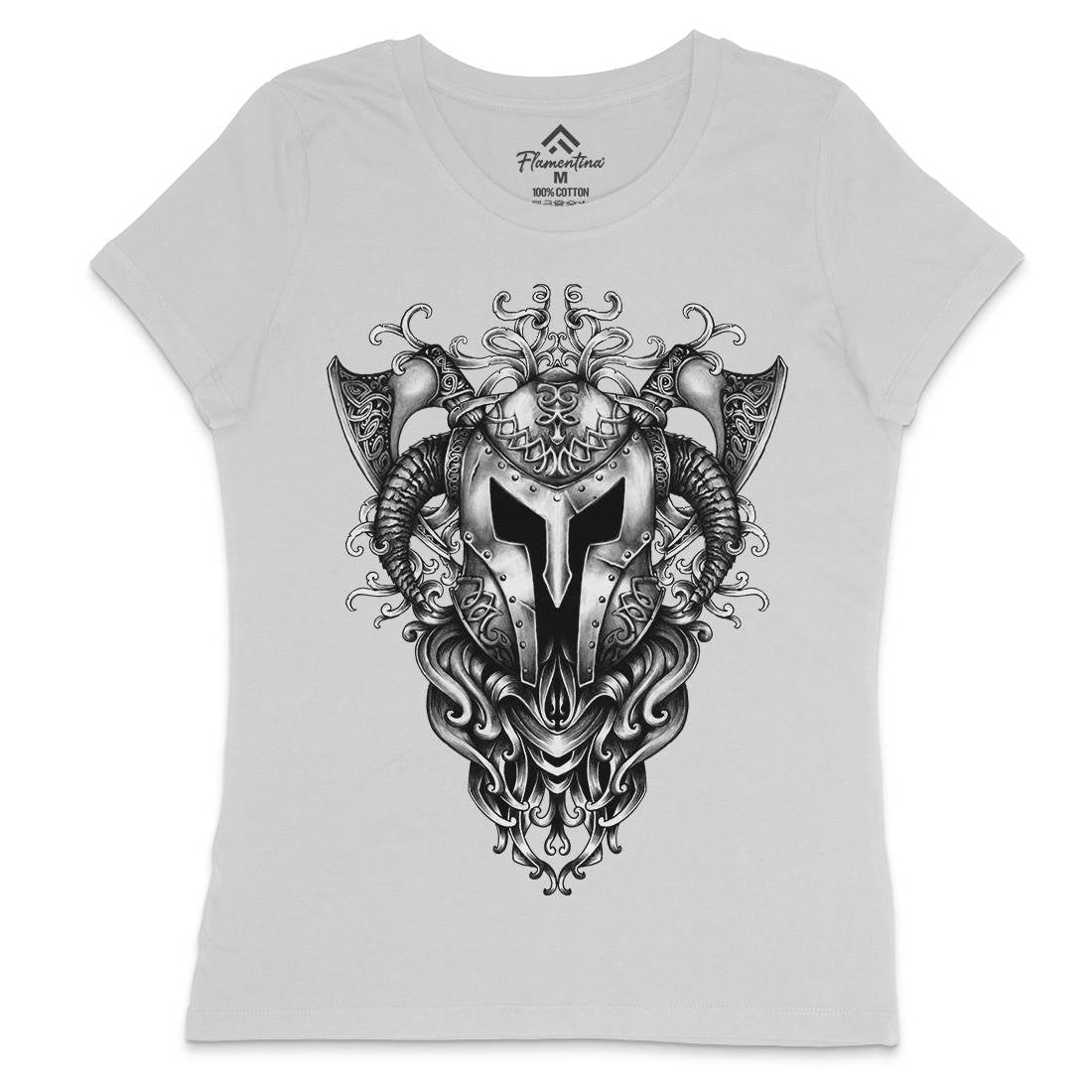 Armor Of Viking Womens Crew Neck T-Shirt Warriors A479