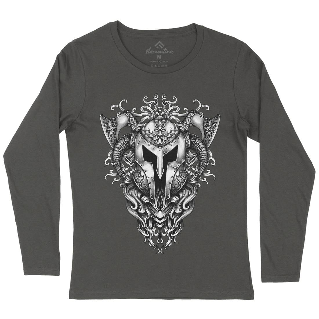 Armor Of Viking Womens Long Sleeve T-Shirt Warriors A479